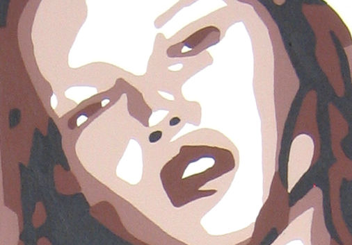 Pictat manual POP ART pictura KATE MOSS 60x40 cm