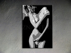 Pictat manual POP ART pictura NUDE WOMAN 70x100 cm