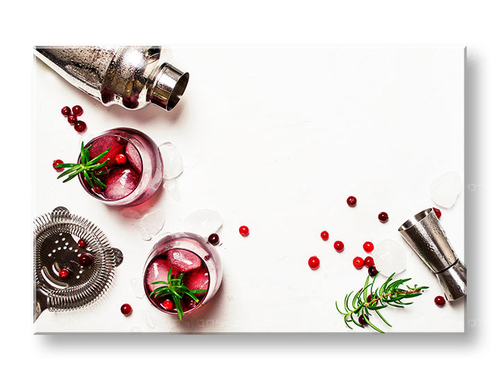 Industrial tablou pe pânză cu motivul LETNÝ DRINK, natură în alb-argintiu nuanțe, potrivit pentru bucătărie | Tablou de perete LETNÝ DRINK_066-11 – principală