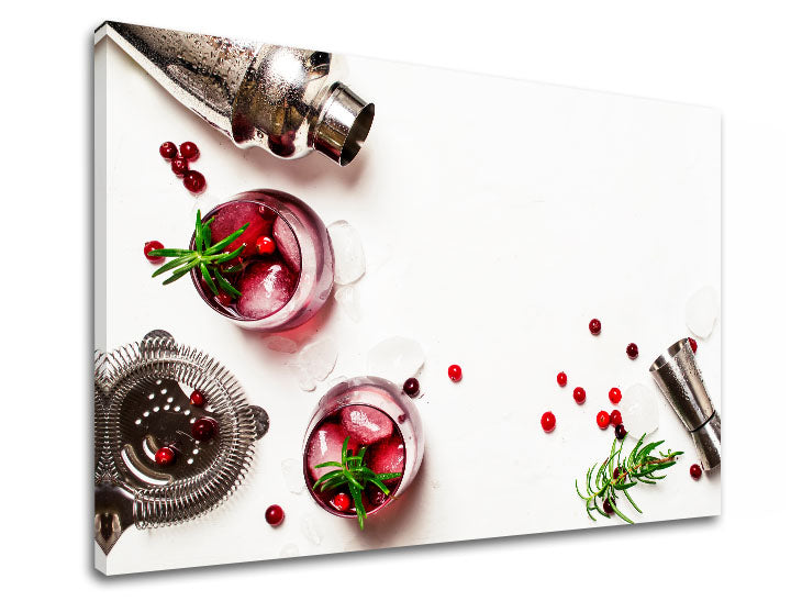 Industrial tablou pe pânză cu motivul LETNÝ DRINK, natură în alb-argintiu nuanțe, potrivit pentru bucătărie | Tablou de perete LETNÝ DRINK_066-11 – produs
