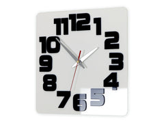 Ceas de perete modern LOGIC WHITE-BLACK whiteblack - imagine 2