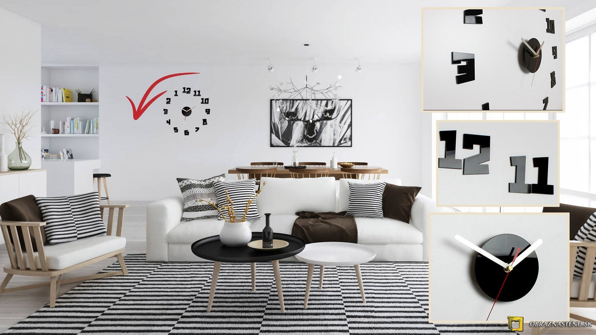 Ceas de perete modern CRAZY CLOCK - BACK IN TIME NH030