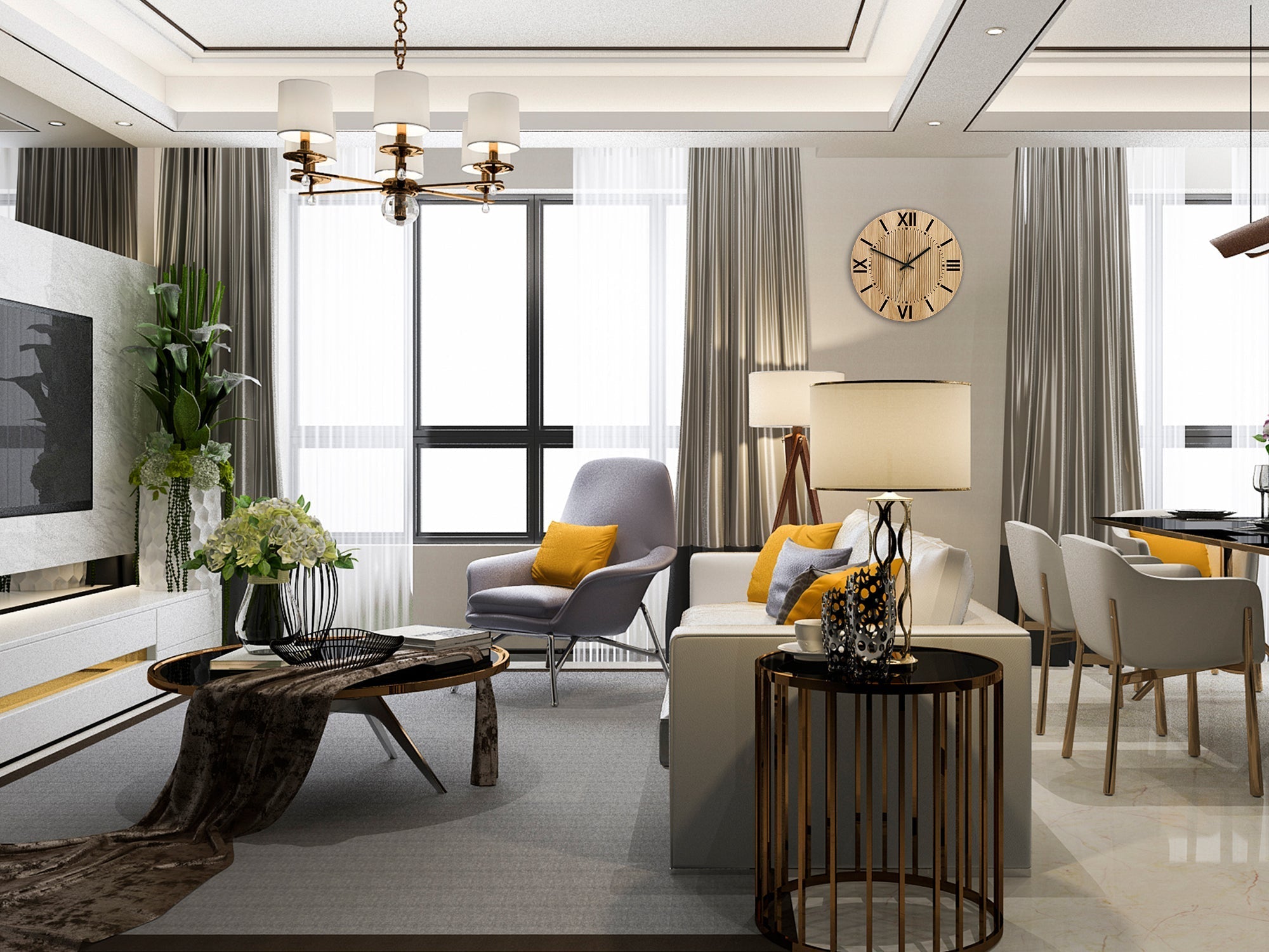 Ceas de perete modern SANTIAGO - imagine 6