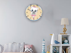 Ceas de perete pentru copii Cat Ballerina - imagine 3