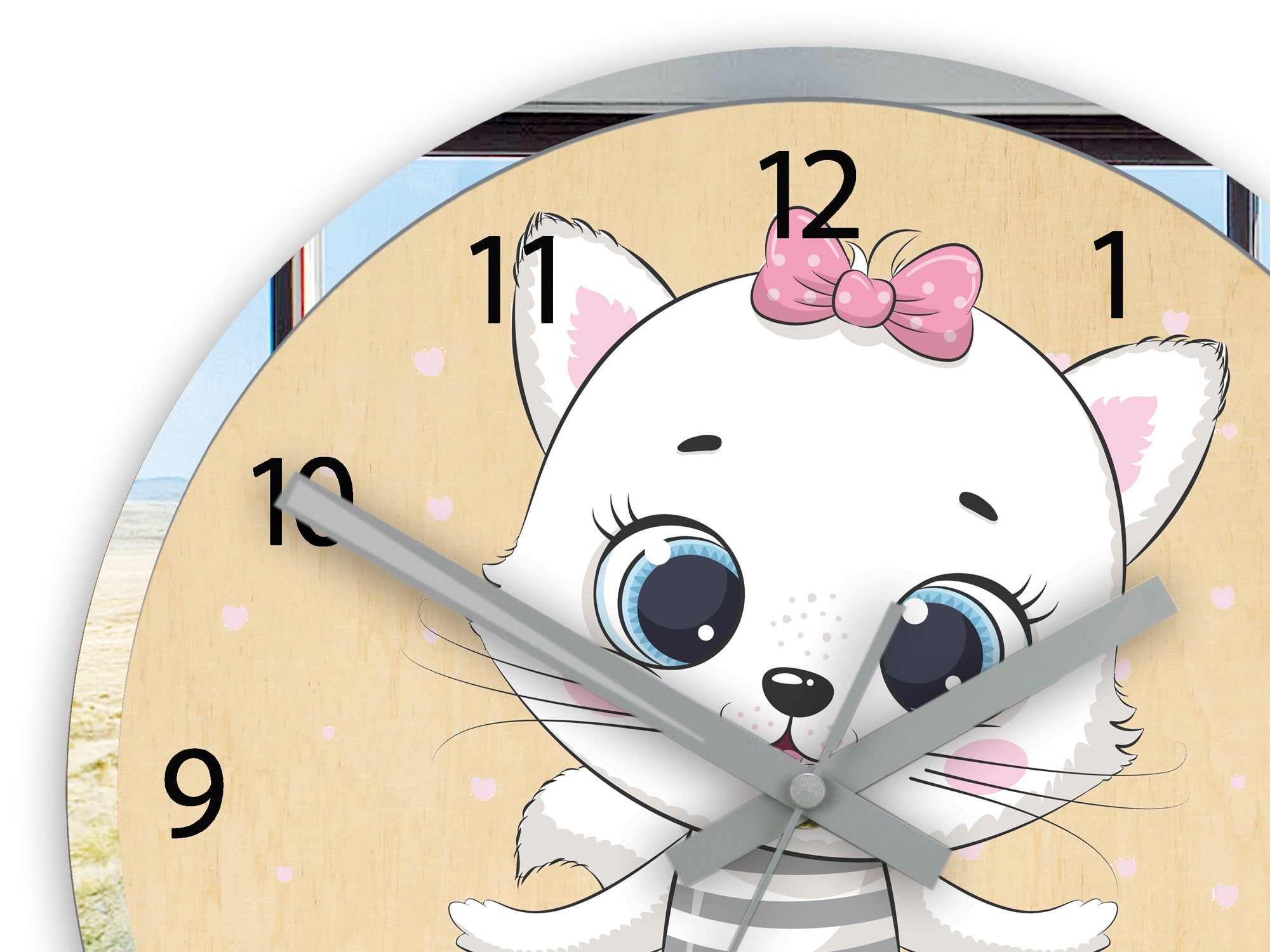 Ceas de perete pentru copii Cat Ballerina - imagine 2