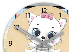 Ceas de perete pentru copii Cat Ballerina - imagine 2