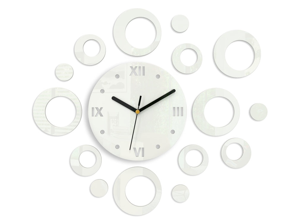 Ceas de perete modern RINGS WHITE white - imagine principală