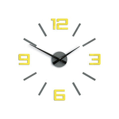 Ceas de perete modern SILVER XL GREY-YELLOW greyyellow - imagine principală