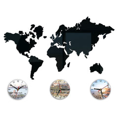 Ceas de perete modern WORLD MAP - imagine 2
