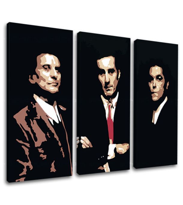 Modern tablou pe pânză cu motivul Goodfellas - Najlepšie mafiánske roly în negru-bej nuanțe, glorie | Cel mai mare mafiáni na pânză Goodfellas - Najlepšie mafiánske roly – produs, vedere 2