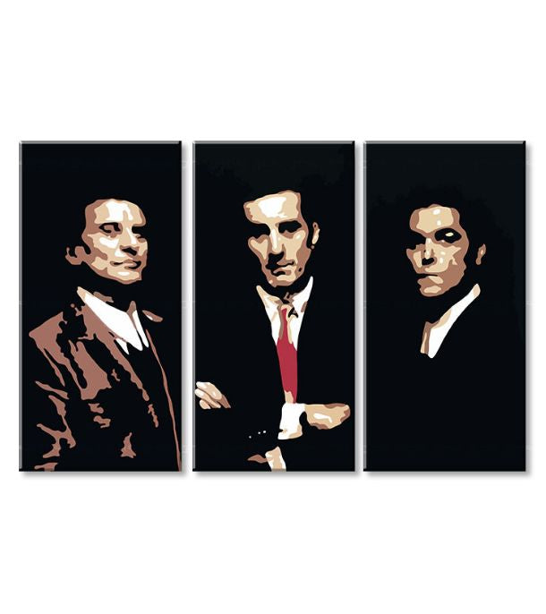 Modern tablou pe pânză cu motivul Goodfellas - Najlepšie mafiánske roly în negru-bej nuanțe, glorie | Cel mai mare mafiáni na pânză Goodfellas - Najlepšie mafiánske roly – produs, vedere 3