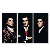 Modern tablou pe pânză cu motivul Goodfellas - Najlepšie mafiánske roly în negru-bej nuanțe, glorie | Cel mai mare mafiáni na pânză Goodfellas - Najlepšie mafiánske roly – produs, vedere 3