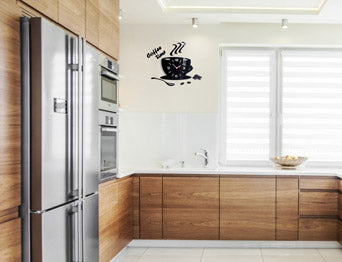 Ceas de perete modern COFFE TIME 3D BLACK NH045-black