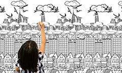 Tapet pentru copii pentru pictura TMDE001