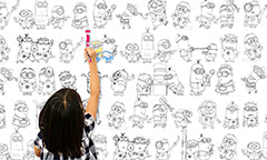 Tapet pentru copii pentru pictura TMDE006