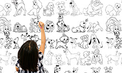 Tapet pentru copii pentru pictura TMDE007