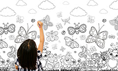 Tapet pentru copii pentru pictura TMDE008