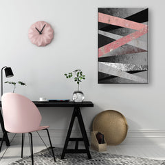 Pop art tablou cu motivul Restricted Elegance în violet-albastru nuanțe | Tablou de perete Restricted Elegance, minimalism – previzualizare