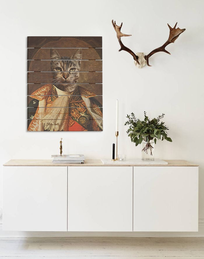 Tablou pe lemn animal portret Kim - 60x80 cm - imagine principală
