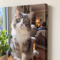 Detaliu tablou din fotografie pe pânză – imaginea continuă pe marginea șasiului de 2 cm