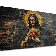 Inima Sacră a lui Iisus | finisată de mâna artistului - imagine 2