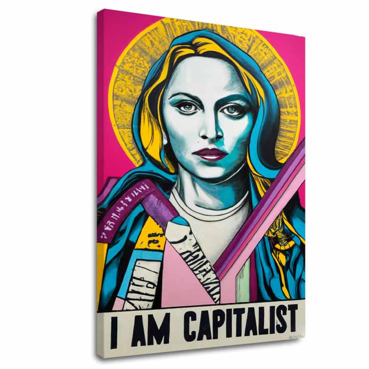 Modern tablou pe pânză cu motivul femeie în auriu-negru nuanțe, cultură pop | Madonna tablou pe pânză - Popová revolúcia – principală