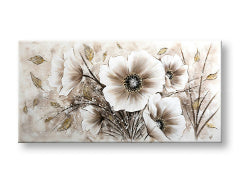 Tablou de perete pictat FLOWERS 1 parte YOBAM038E1