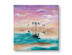 Tablou de perete pictat NAVE PE MARE 1 parte YOBATLN007E1