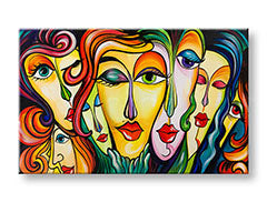 Pictate manual pictura de perete FEMEIE 1 buc YOBAM009E1