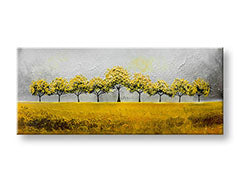 Tablou de perete pictat manual TREES 1 buc YOBAM017E1