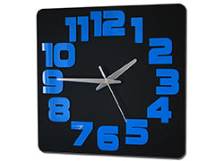 Ceas de perete LOGIC BLACK-BLUE HMCNH047-blackblue