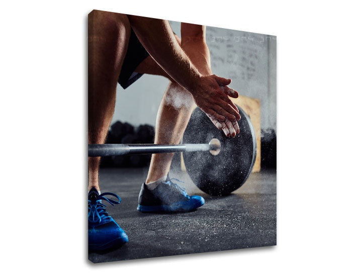 Modern tablou cu motivul despre perseverență, citat motivațional, motiv sportiv în albastru-gri nuanțe | Motivațional tablou de perete despre perseverență_005 – previzualizare