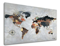 Imaginea pe panza MAP OF THE WORLD 1 parte XOBCH12287GE1