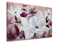 Imaginea pe panza Flori albe și violet 1 parte XOBFB599E1