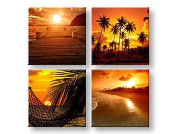 Artă de perete Summer time 4 părți XOBKOL23E42
