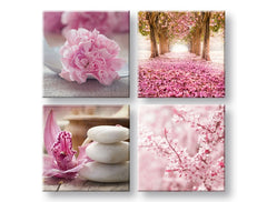 Pictură murală roz în 4 părți XOBKOL30E42