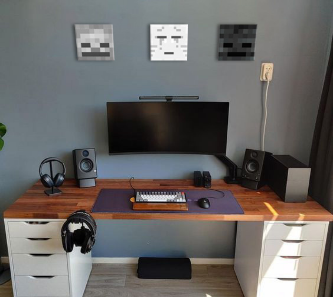 Minecraft pictura - Personaje panza recomandate - Ghast, Schelet, Withder schelet