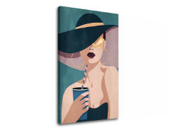 Imaginea pe pânză WOMAN IN A HAT 002