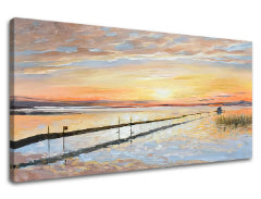 Imaginea pe panza COLOURF SUNSET AT THE COAST