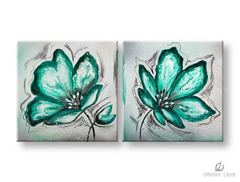 Reproducere de autor pe panza FLOWERS XOBFB520E2