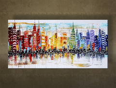 Pictură murală pictată manual CITY FB164E1