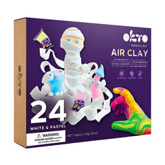Modern tablou pe pânză în violet-alb nuanțe, atmosferă jucăușă, creativitate | OKTO creativă set samotvrdnúcej hmoty 24 pastelových odtieňov – principală