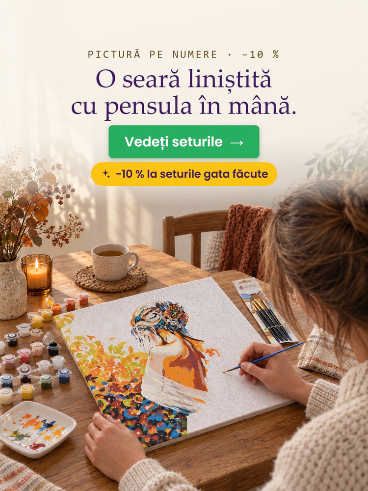 Pictură pe numere · −10 % – O seară liniștită cu pensula în mână. – Papilora