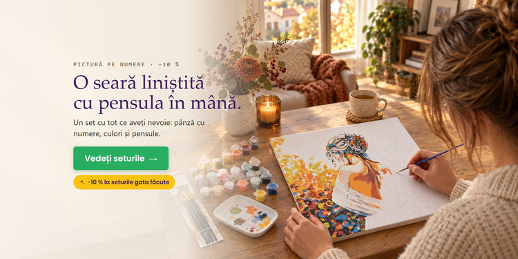 Pictură pe numere · −10 % – O seară liniștită cu pensula în mână. – Papilora