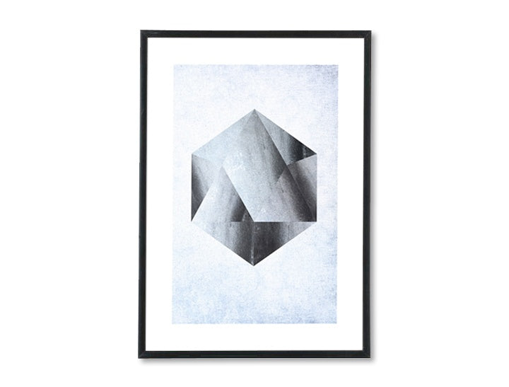 În stil scandinav tablou cu motivul Maelstrom, motiv pentru copii, natură în albastru-gri nuanțe | Poster de perete Maelstrom – previzualizare