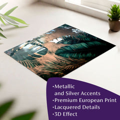 Modern tablou pe pânză, natură și paradis tropical | Poster de perete s EXTRA efektom - Midnight Jungle, decorațiune de perete – principală