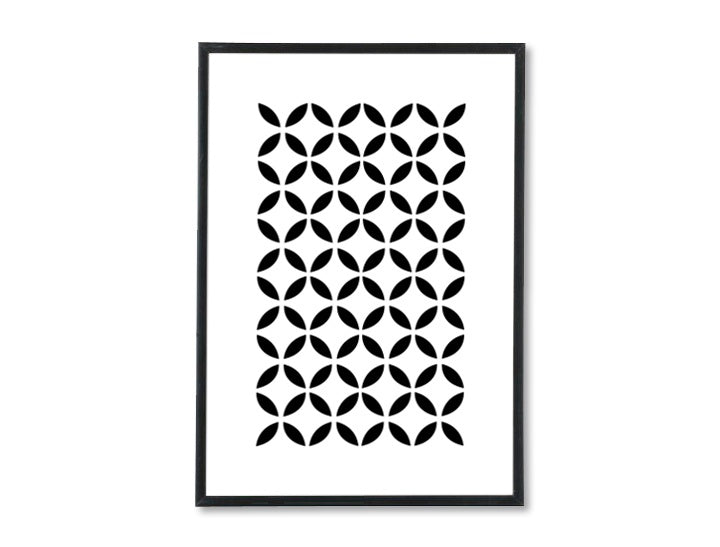 În stil scandinav tablou cu motivul Pure Shape, flori, natură în alb-negru nuanțe | Poster de perete Pure Shape – previzualizare