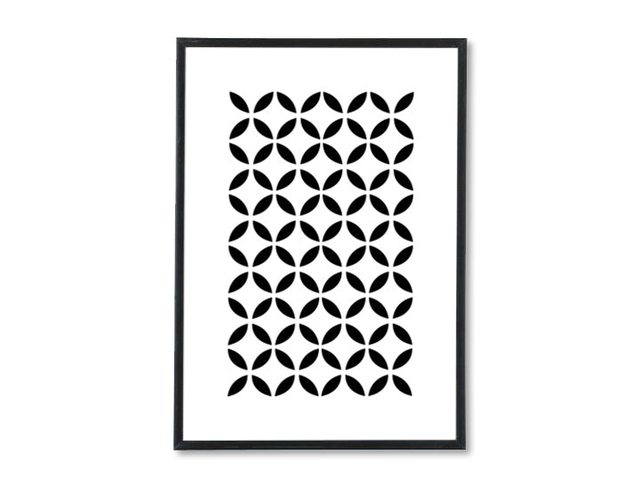 În stil scandinav tablou pe pânză cu motivul Pure Shape, flori, natură în alb-negru nuanțe, atmosferă liniștită, potrivit pentru hol | Poster de perete Pure Shape – principală