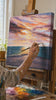 Tablou pictat manualPUS DE SOARE 1-parte 70x60 cm. Tablou pictat manual original pe pânză, decor autentic pentru interior, o femeie admiră opera într-un interior stilat luminos. Papilora — Crafted for Home (CFAZH6434E1).