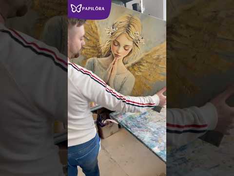 Tablouri de îngeri Rugăciunea de dimineață | finisată de mâna artistului